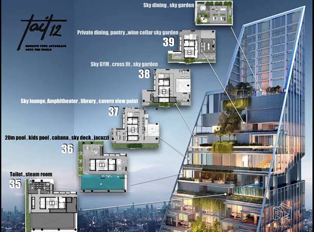 Tait 12 1bed 1bath 40sqm 8,900,000 corner North/West Am: 0656199198