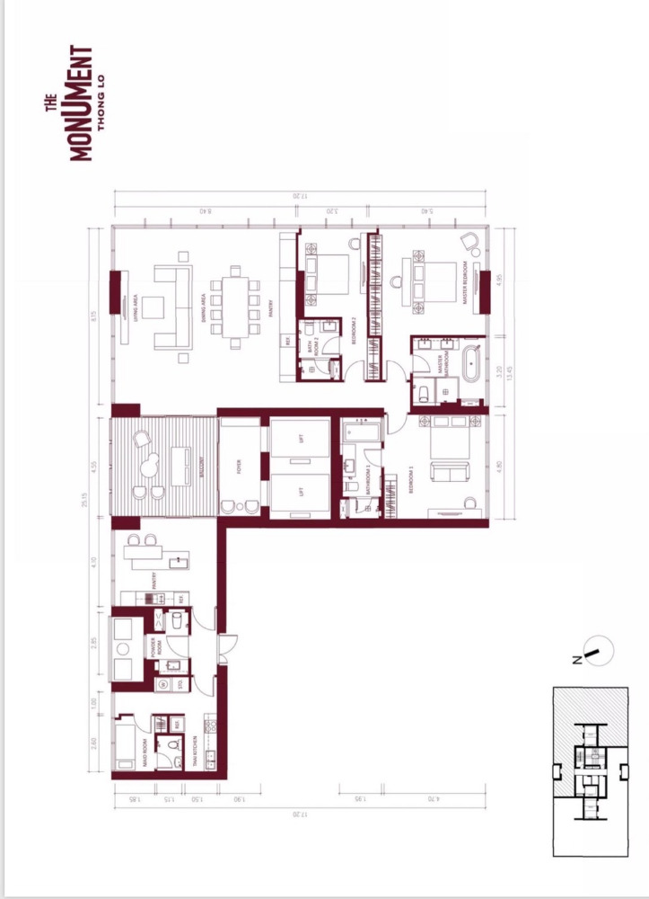 The Monument Thonglor 3bed 3bath 252.61sqm. 90,000,000 Am: 0656199198