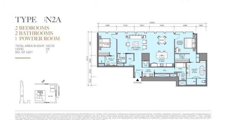 The Ritz Carlton Residences 2bed 3bath 147sqm. 56,000,000 Am: 0656199198