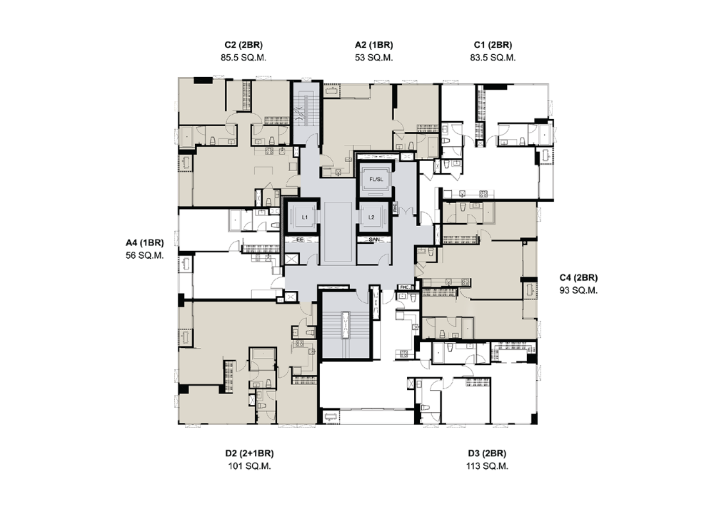 Muniq Langsuan 2+1bed 101.44sqm. 40,000,000 Am: 0656199198