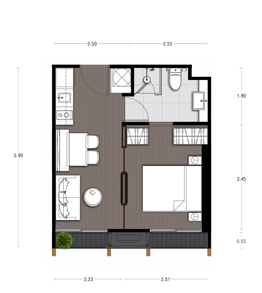 Noble State 39 1bed 1bath 29.81sqm. 6,700,000 Am: 0656199198