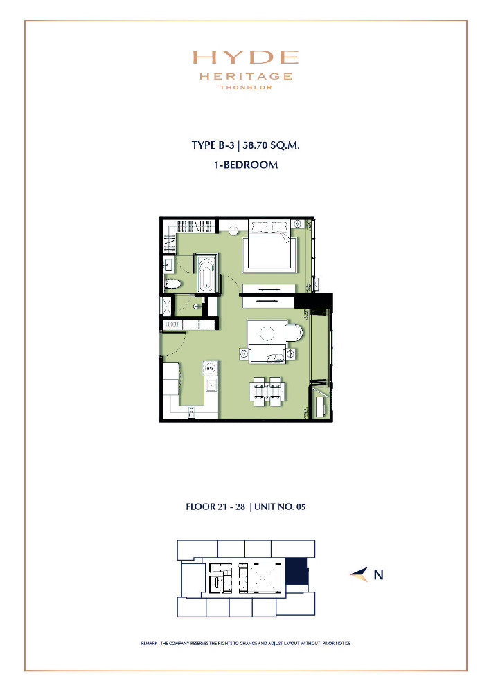 Hyde Heritage Thonglor 1bed 59.31sqm. 18,000,000 Facing South River view!!! Am: 0656199198