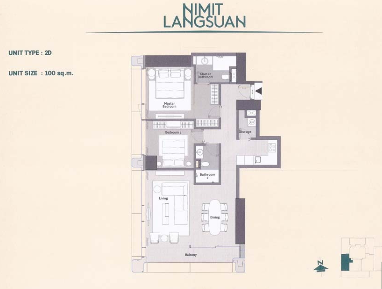 Nimit Langsuan 2bed 100sqm. 42,000,000 Lumpini/Sportclub view Corner unit Am: 0656199198