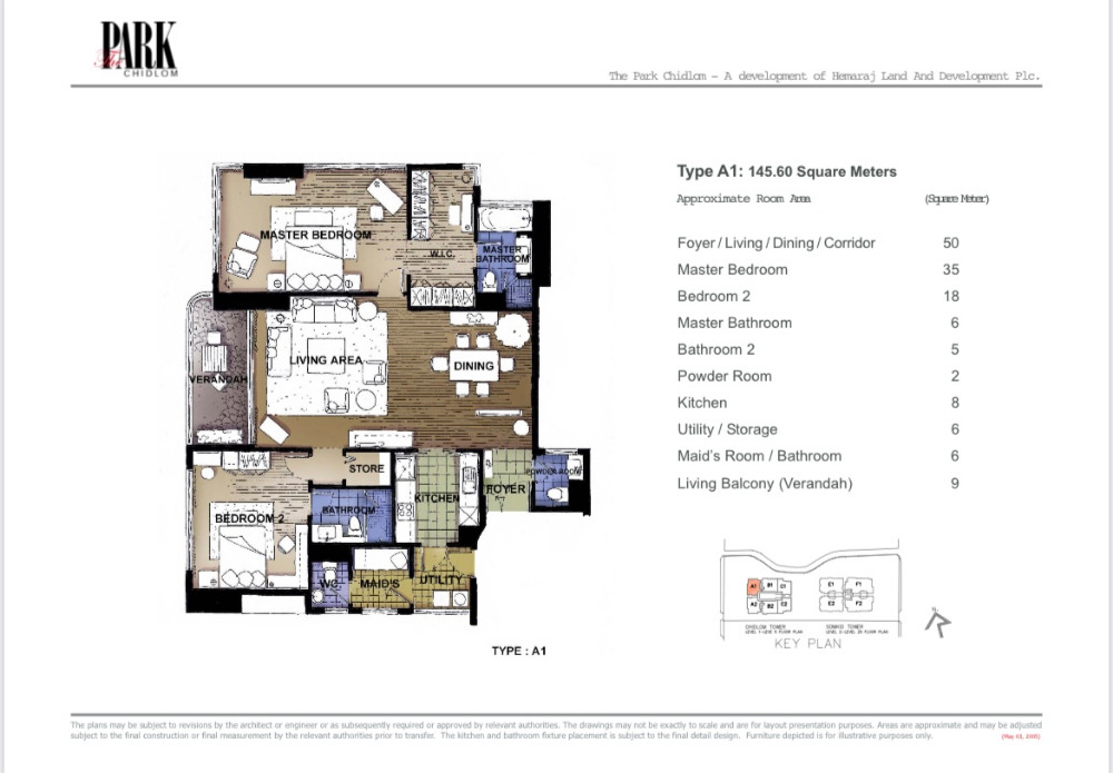 The Park Chidlom: 2bed 3bath + maid  145.51sqm 39,000,000 Am: 0656199198