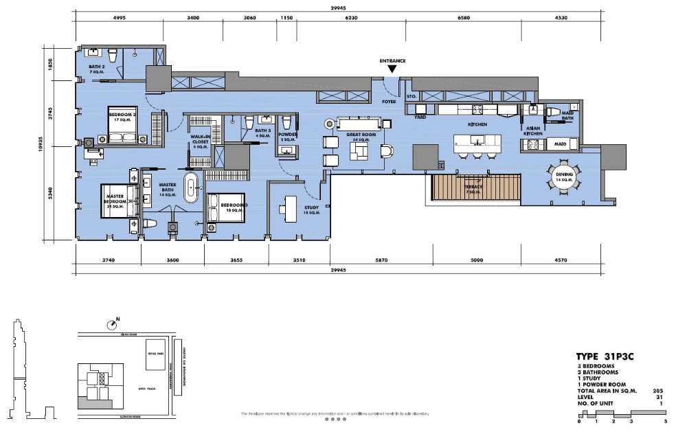 The Ritz Carlton Residences: 3bed 3bath 226.77sqm. 95,000,000 Am: 0656199198