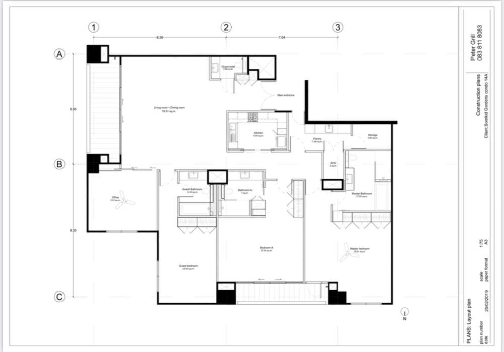 Somkid Garden: 3+1 bed 4bath 252sqm. 65,000,000 Am: 0656199198