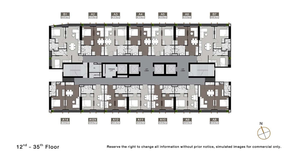 Noble State 39: 1bed 1bath 29.81sqm. 7,200,000 Am: 0656199198