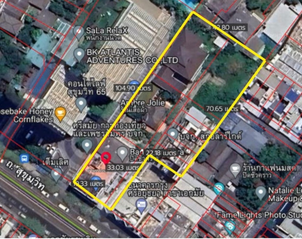 Land for sell Sukhumvit 65/1 on main Sukhumvit road 2-1-17 ไร่ 1,650,000/sqwah Am: 0656199198