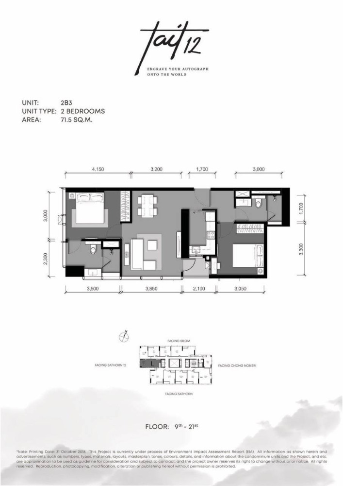 Tait 12 Cheapest 2bed: 2bed 2bath 71.5sqm. 15,500,000 Am: 0656199198