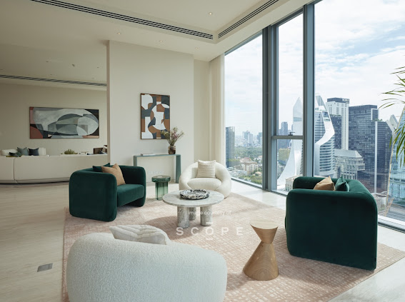 Scope Langsuan Penthouse: Whole Floor 3bed 5bath + maid 436 sqm. 436,000,000 Fully Furnished Am: 0656199198