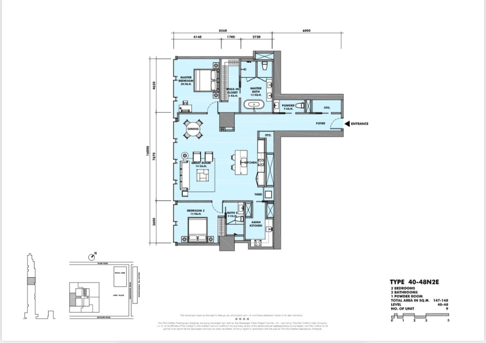 The Ritz Carlton Residences: 2bed 3bath 147sqm. 40+Fl 59,000,000 Am: 0656199198