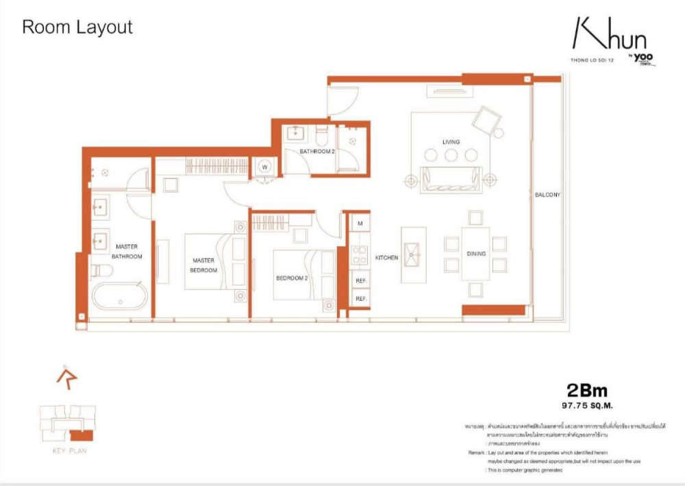 Khun by Yoo: 2bed 2bath 97.75sqm. 33,990,000 Am: 0656199198