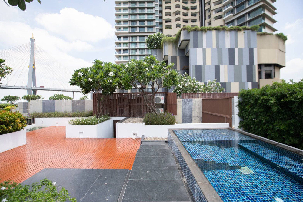 The Pano Riverfront 3bed 4bath 453sqm. with private pool 230,000/mth Am: 0656199198