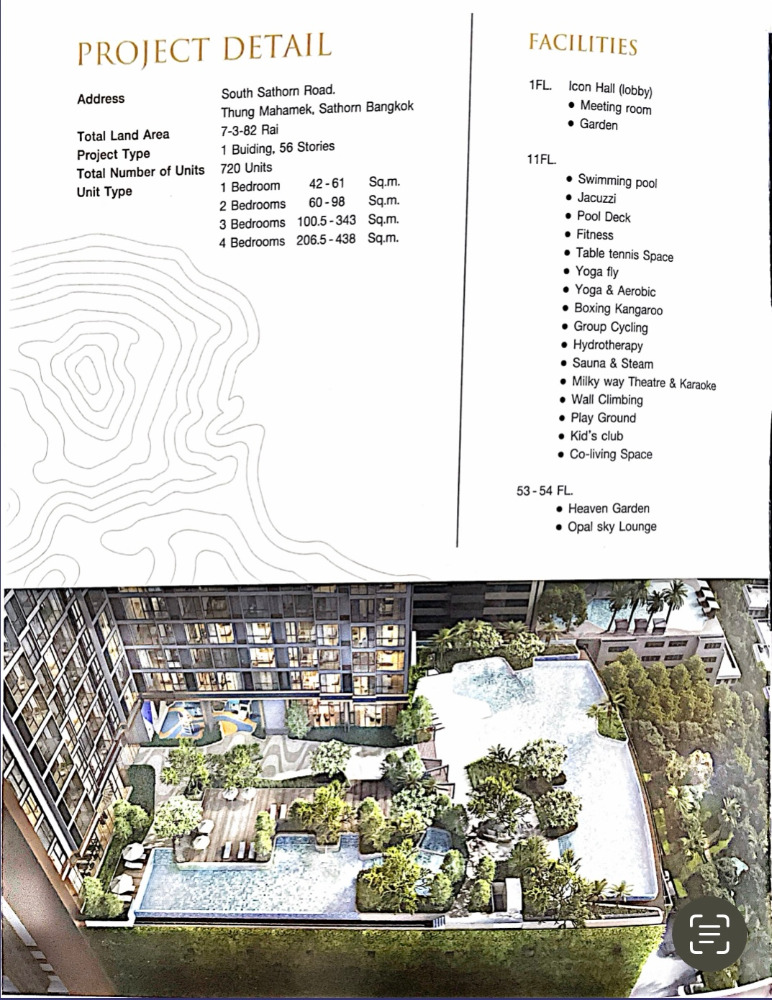 Supalia Icon Sathorn: 3bed 3bath 100.5 sqm. 20,800,000 Am: 0656199198