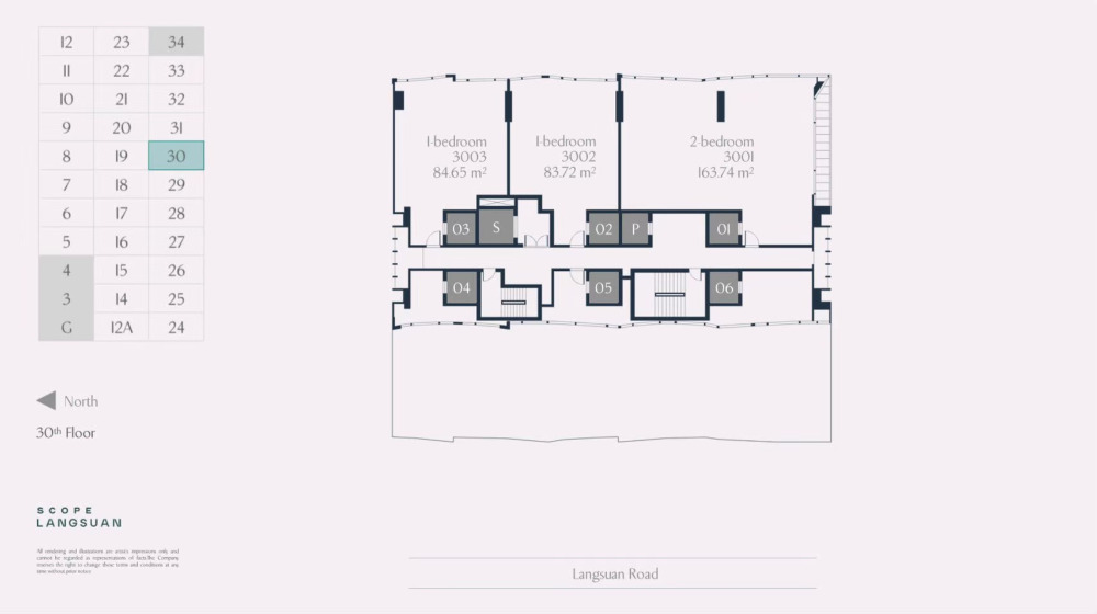 Scope Langsuan: 1bed 1bath 84.65sqm. 49,500,000 Top Floor of 1 bed Am: 0656199198