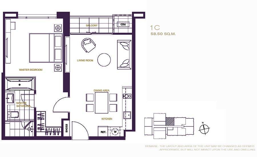 The XXXIX: 1bed 1bath 58.5sqm. 45,000/mth Am: 0656199198