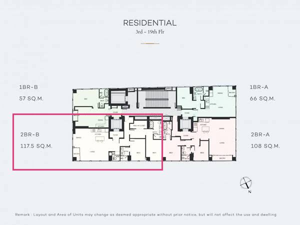 Tonson One Residence 2bed 2bath 118.44sqm 46,000,000 Am: 0656199198