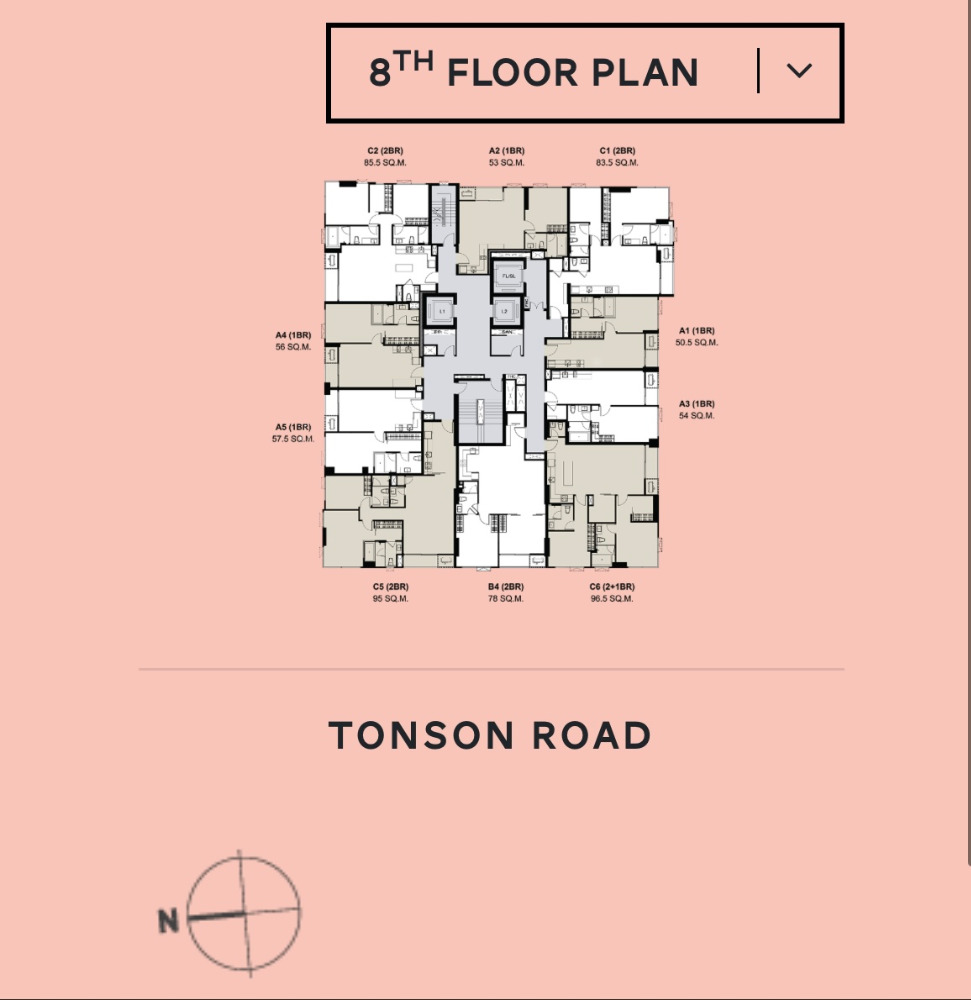 Muniq Langsuan: 78.20 sqm. 2bed 1bath 22,600,000 Am: 0656199198