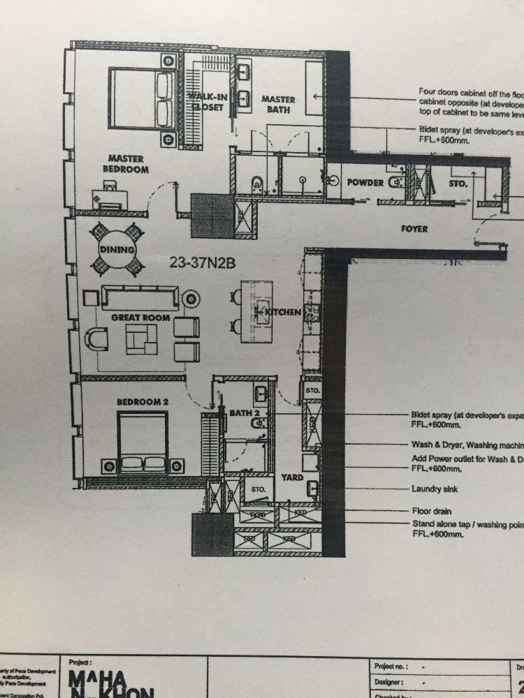 The Ritz-Carlton Residences: 2bed 2.5bath 133sqm. 59,500,000 Am: 0656199198